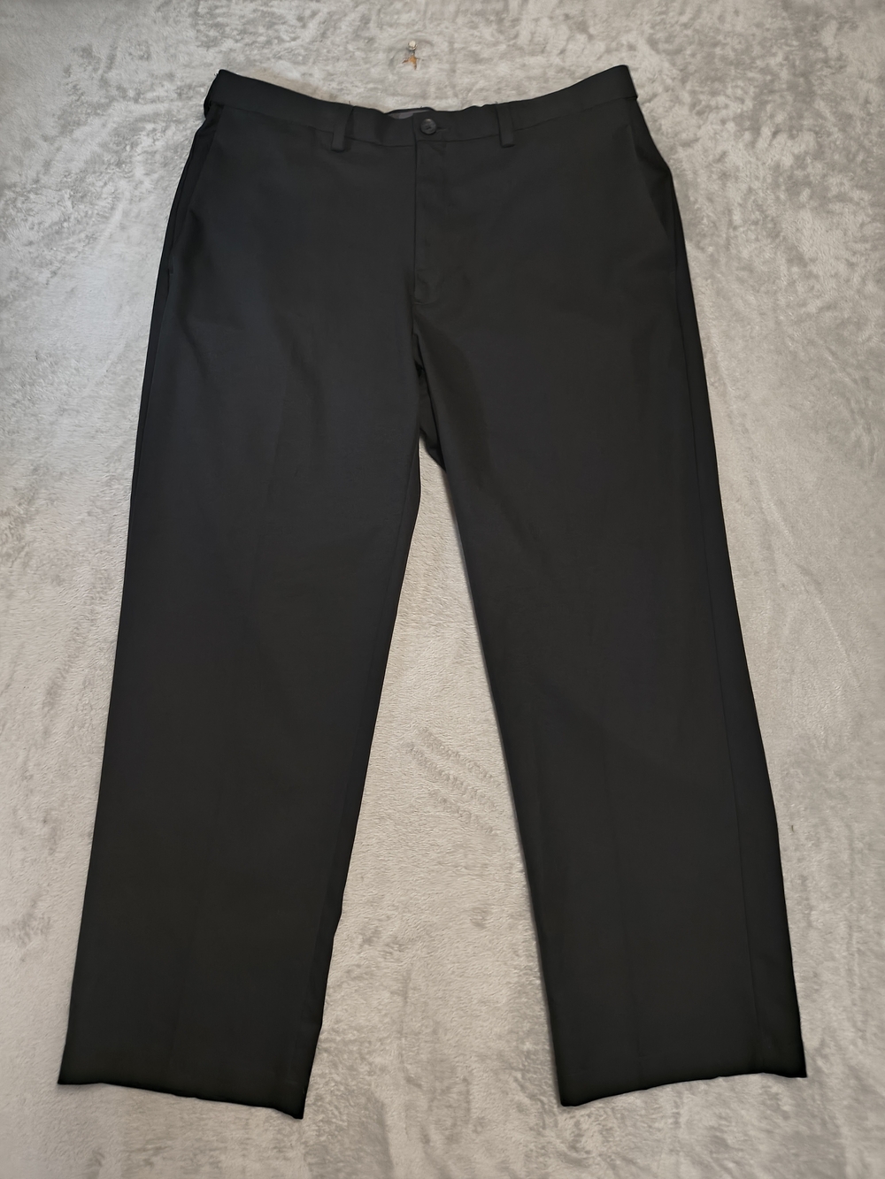 Haggar Cool 18 Pro Dress Pants Classic Fit Black 36x29 Pleatless Flat Front